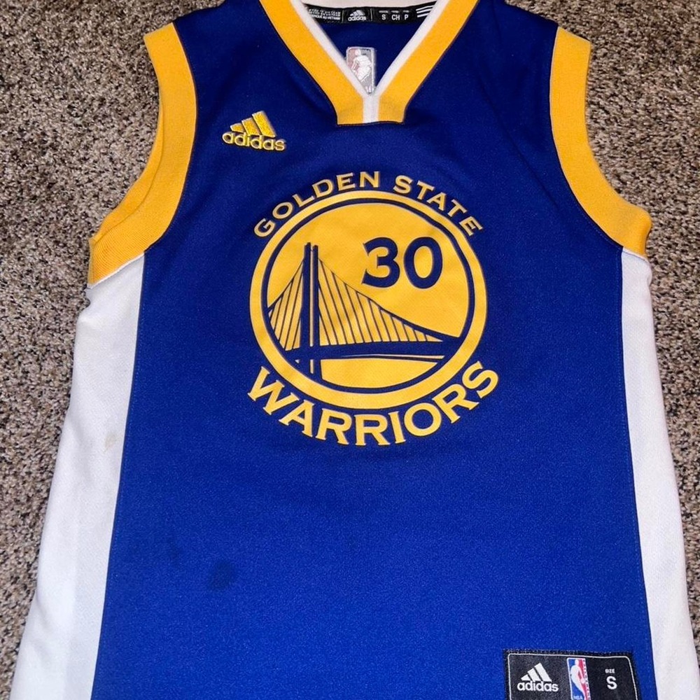 Golden State Warriors Stephen Curry blue jersey Size S
